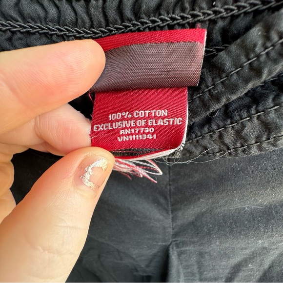 Merona 2xl lined cotton fit and flare black skater skirt smocked waist goth - Picture 5 of 6